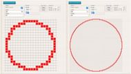 Set the diameter of the circle to change the configuration of blocks that needs to be placed (Image via Sportskeeda)